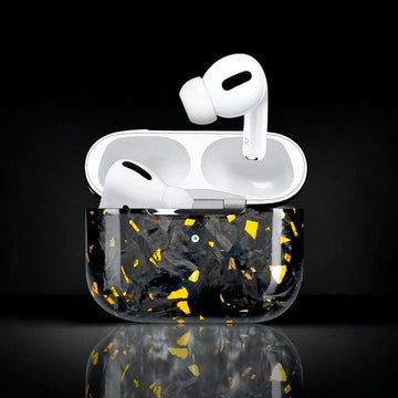 Forged Carbon Case for AirPods - Gold