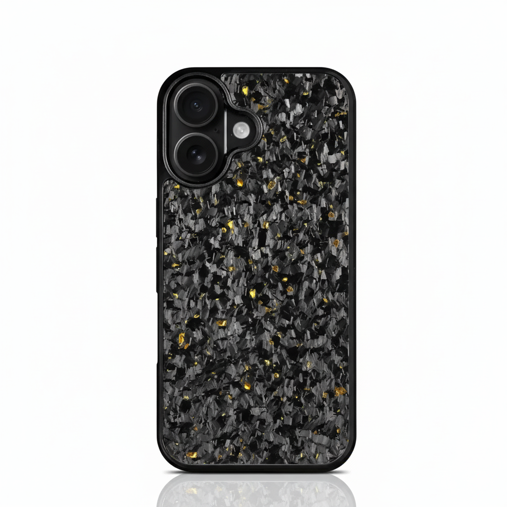 Forged Carbon Case for iPhone – Gold